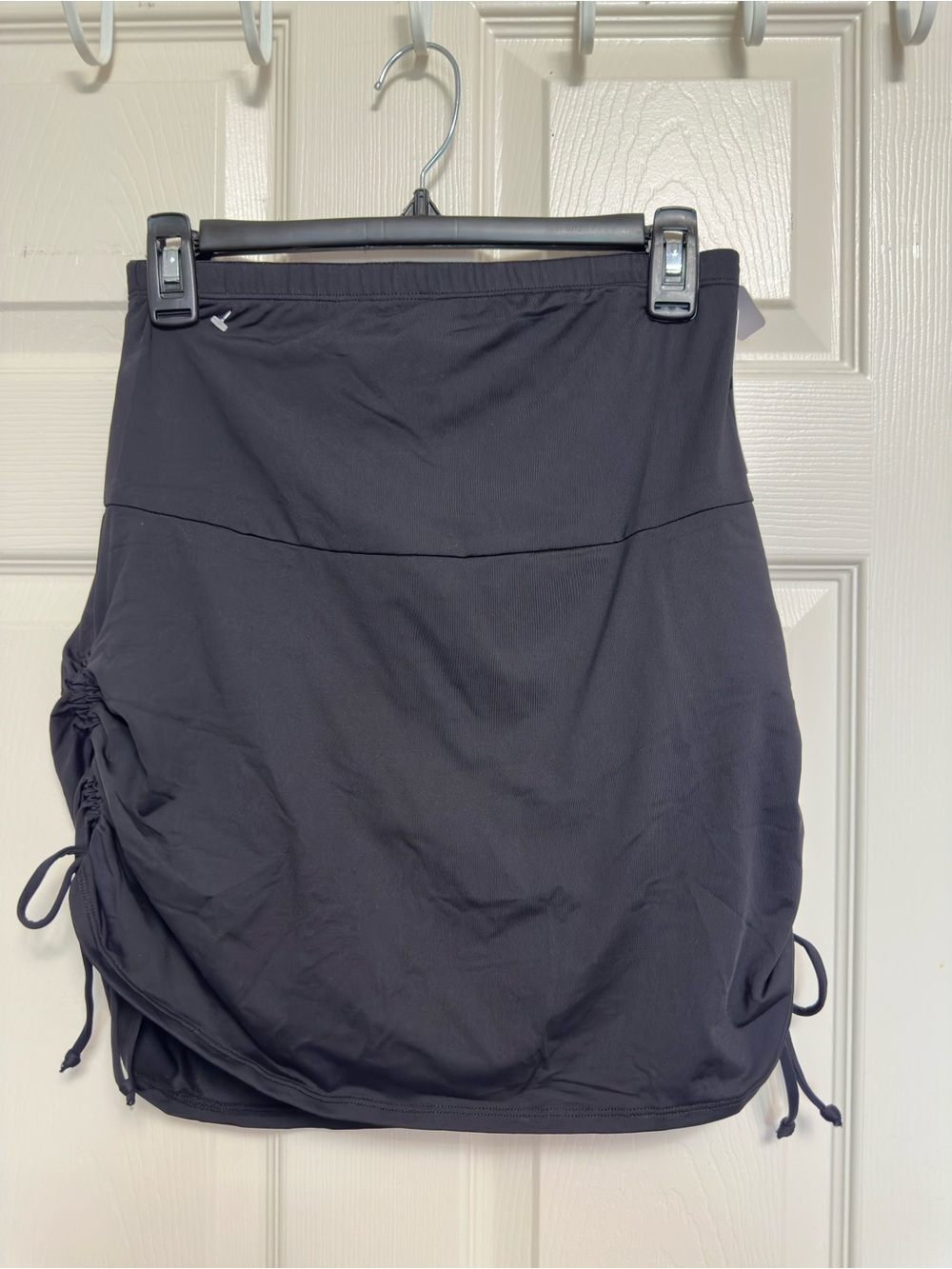 NWT ANNA COLE Black Athletic Drawstring Skirt